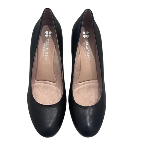Naturalizer NWOT N5 Contour Michelle Leather pumps Black with 3” heel Size 6.5 - Picture 3 of 15